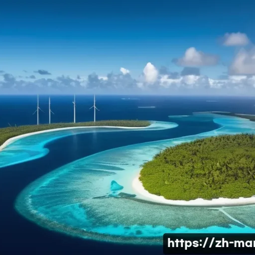 마셜 제도에서의 인터넷 및 통신 사정 - A detailed aerial view of the Marshall Islands’ scattered atolls and islands with visible 4G cell to...